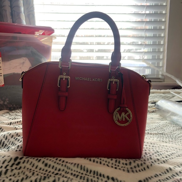 michael kors red purses